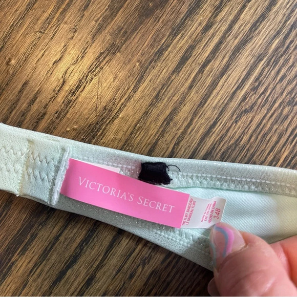 Victoria’s Secret blue metallic multi-way strap swimsuit bra size 34B - Picture 4 of 5